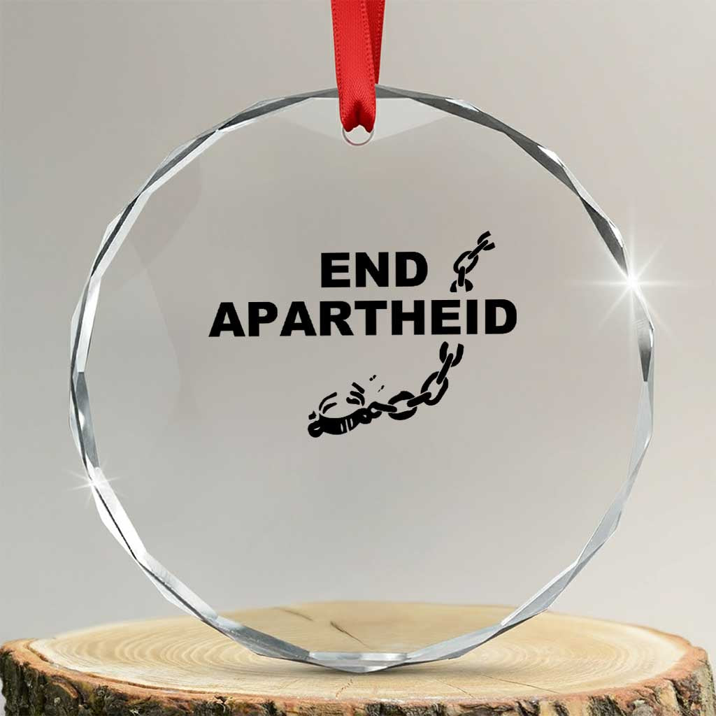 End Apartheid Human Rights Crystal Glass Ornament Broken Chain Social Justice Activist