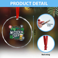 End The Day With McCockin Cider Crystal Glass Ornament Ireland Beer Lover St Patricks Day Humor