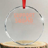 Endometrial Cancer Awareness Crystal Glass Ornament Support Squad Warrior Gift