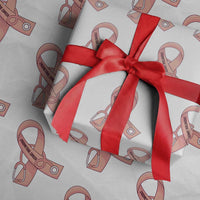 Endometrial Cancer Healthcare Warrior Wrapping Paper Roll Peach Stethoscope Nurse