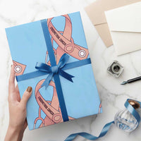 Endometrial Cancer Healthcare Warrior Wrapping Paper Roll Peach Stethoscope Nurse