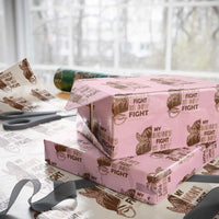 Endometrial Cancer Support Wrapping Paper Roll My Moms Fight My Fight