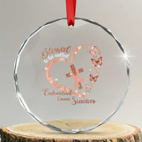 Endometrial Cancer Warrior Gift Crystal Glass Ornament Blessed To Be Called A Survivor