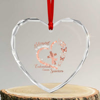 Endometrial Cancer Warrior Gift Heart Crystal Glass Ornament Blessed To Be Called A Survivor