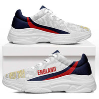England 2026 Football Chunky Sneakers Go Three Lions Grunge Curve Stylized - Wonder Print Shop