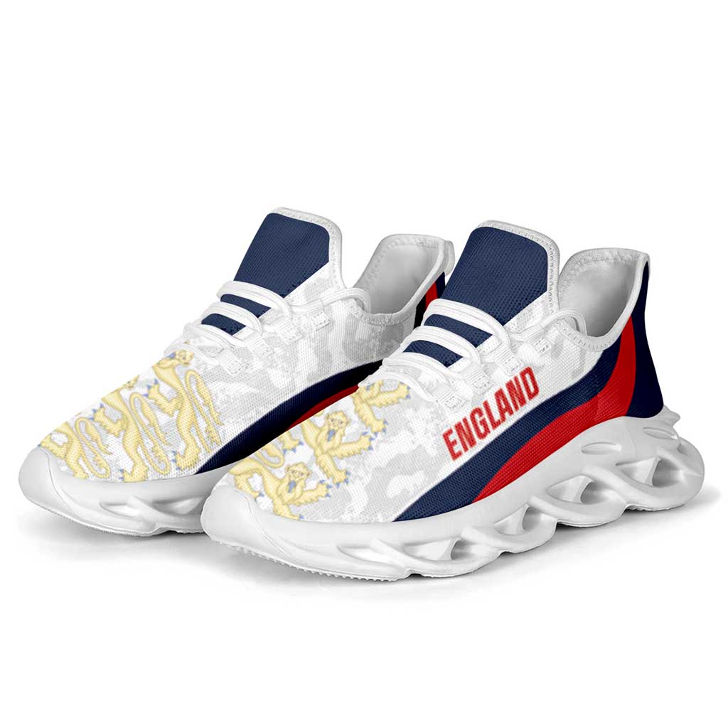 England 2026 Football Clunky Sneakers Go Three Lions Grunge Curve Stylized - Wonder Print Shop