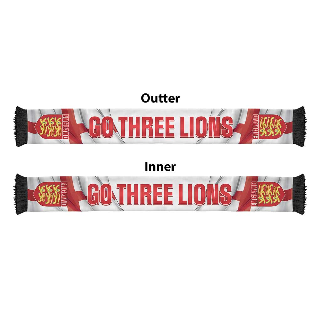 England 2026 Football Soccer Scarf Go Three Lions