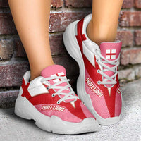England 2026 World Football Chunky Sneakers Three Lions Pink And Flag Color