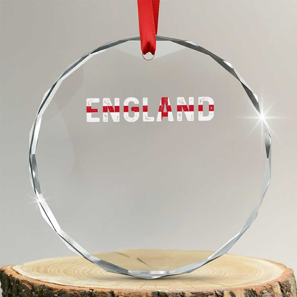 England English Flag Vintage Crystal Glass Ornament