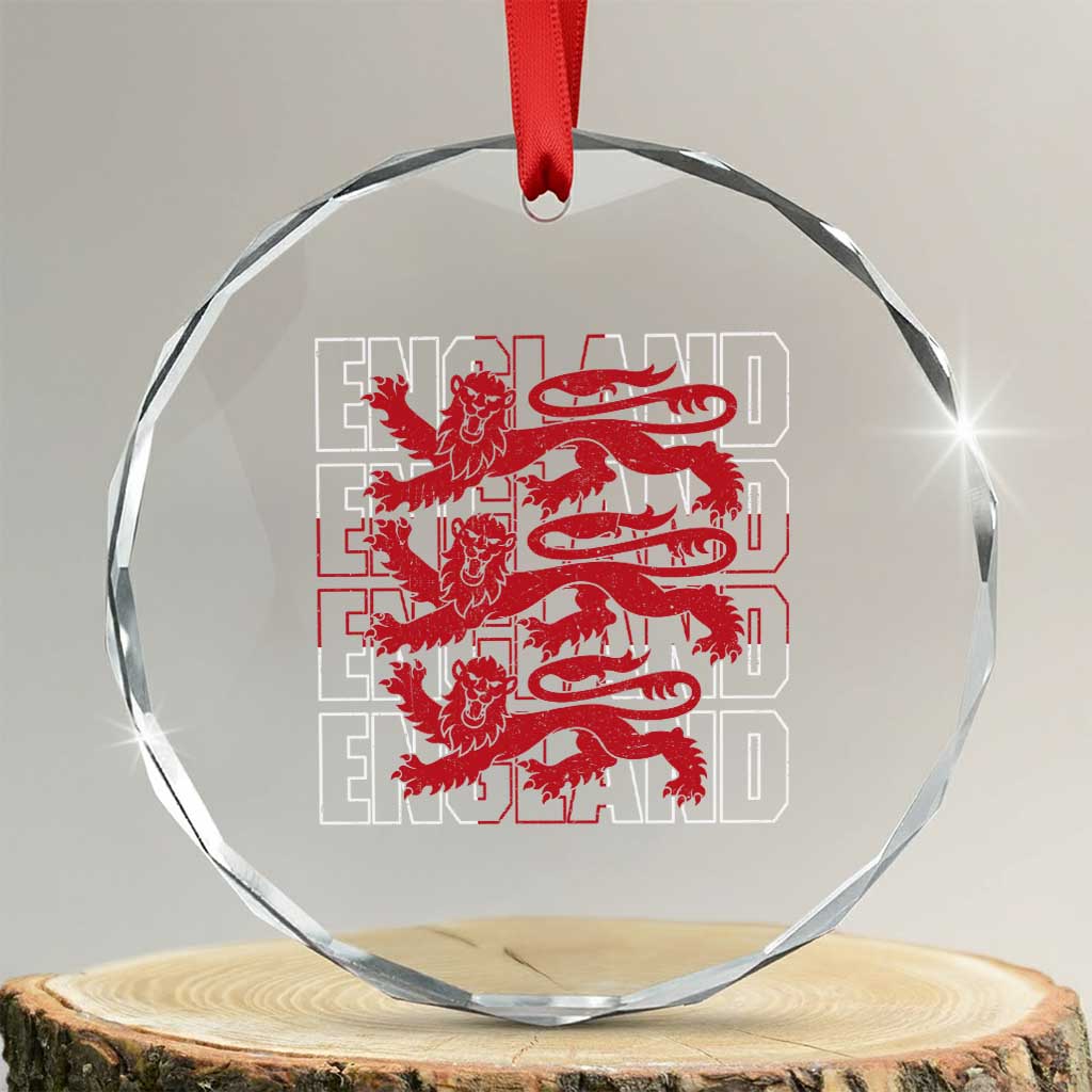 England Flag Lion Symbol English Pride Crystal Glass Ornament