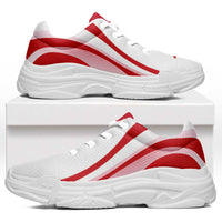 England Football Chunky Sneakers Flag-Inspired Curve Style