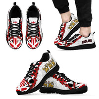 England Football Sneakers Gold Lions And Minimalist Floral