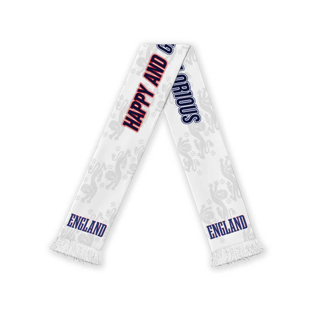 England Football WC2026 Soccer Scarf Three Lions - Happy And Glorious