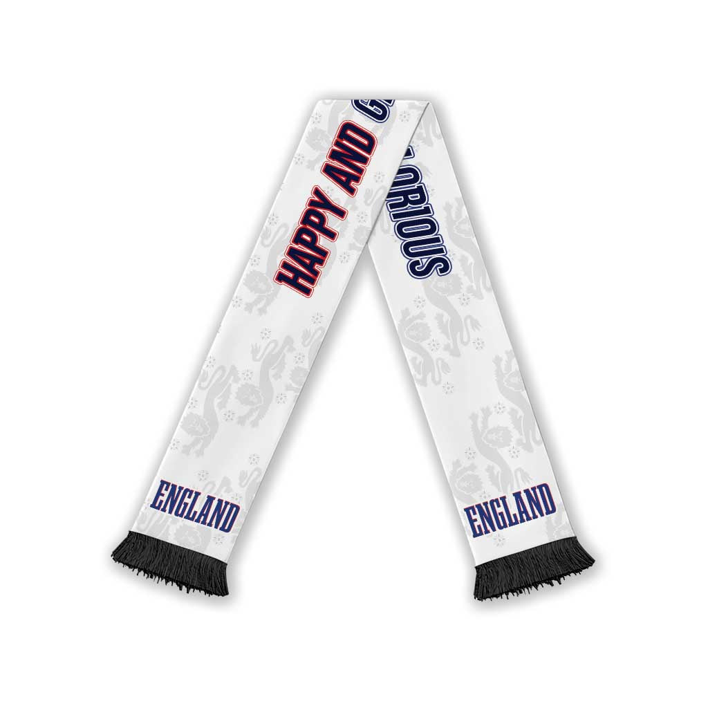 England Football WC2026 Soccer Scarf Three Lions - Happy And Glorious