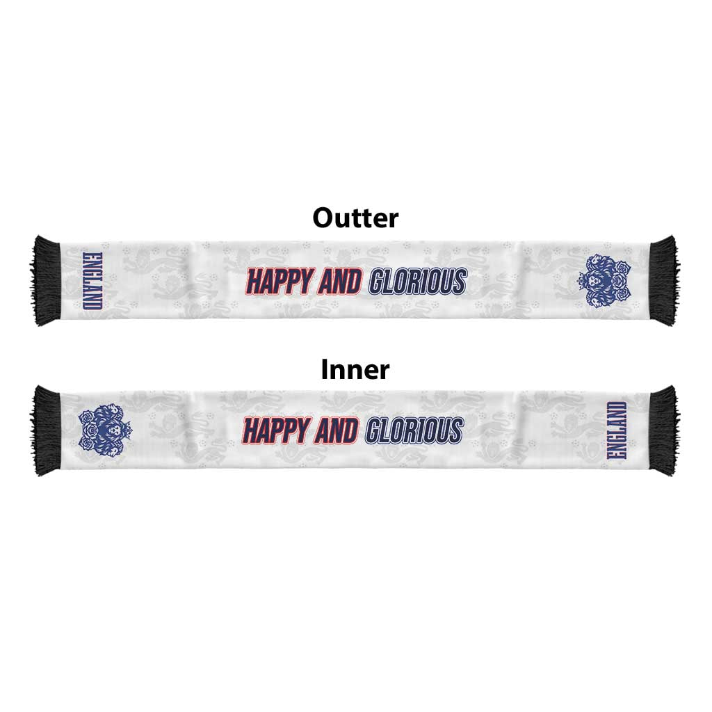 England Football WC2026 Soccer Scarf Three Lions - Happy And Glorious