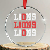 England Lions Soccer English Pride Crystal Glass Ornament
