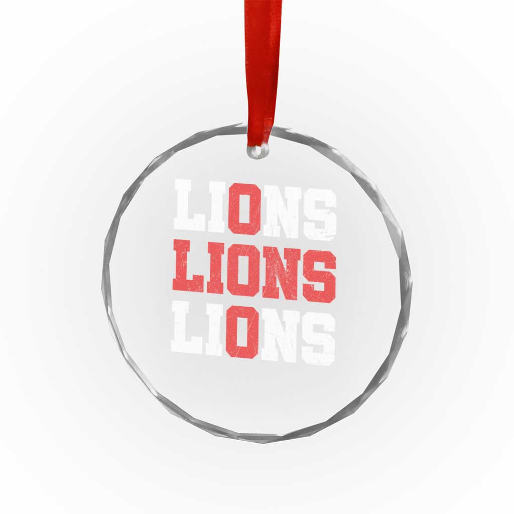 England Lions Soccer English Pride Crystal Glass Ornament