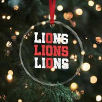 England Lions Soccer English Pride Crystal Glass Ornament