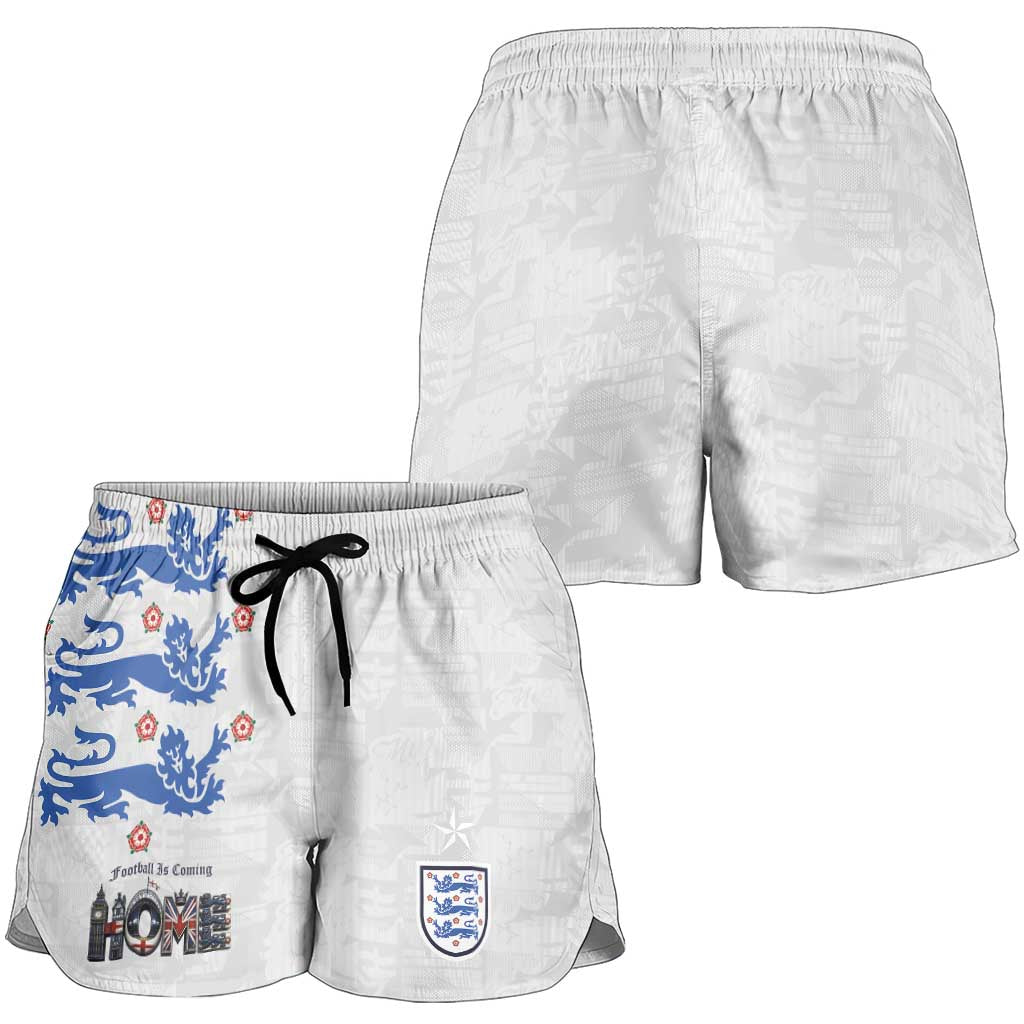 England National Football Shorts for Women Football is Coming Home Typography Sporty Style