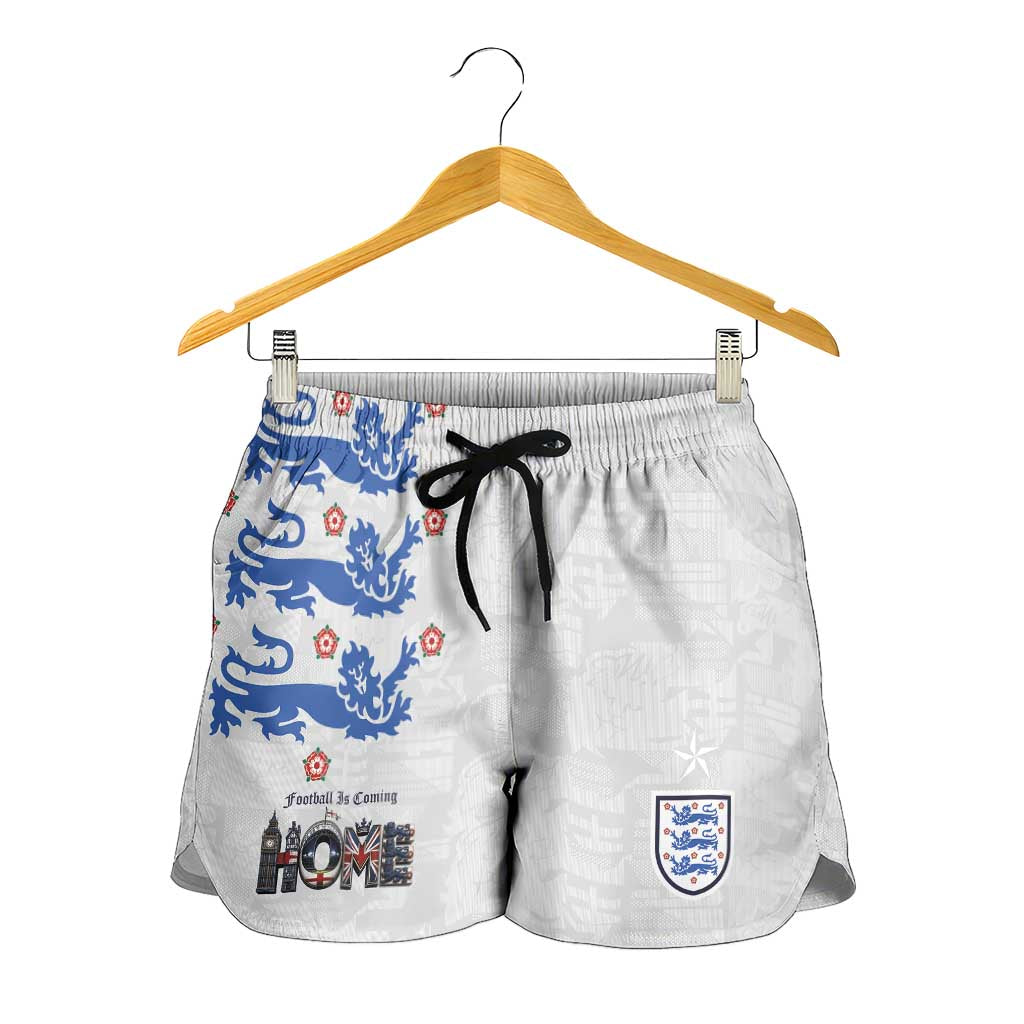 England National Football Shorts for Women Football is Coming Home Typography Sporty Style