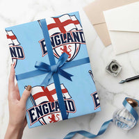 England Patriotic Crest St George Cross Flag Graphic Wrapping Paper Roll English Lion Crest Heritage Pride Souvenir