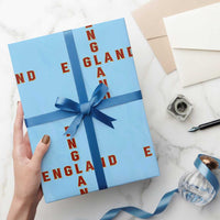 England Pride Cross Shape Typography Graphic Wrapping Paper Roll