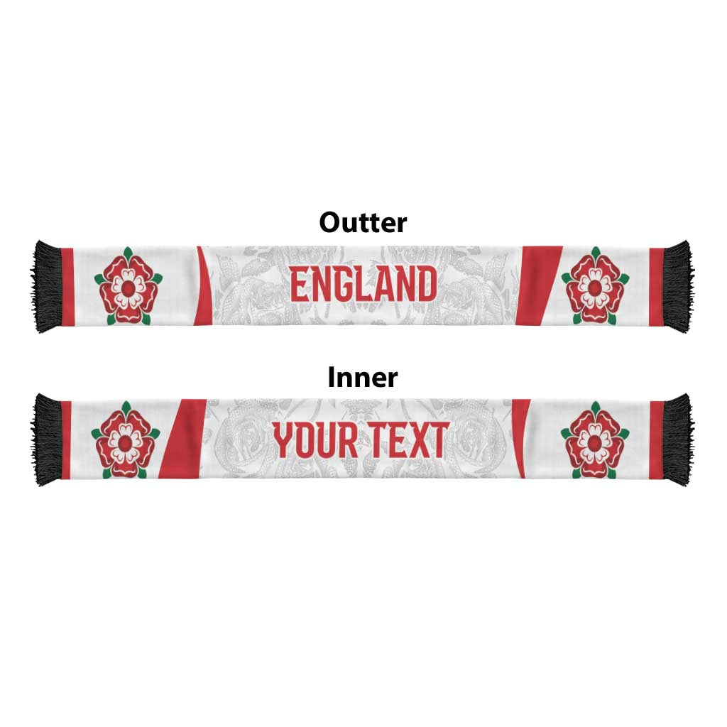 England Rugby National Heritage Personalized Soccer Scarf Tudor Rose Inspired Edition