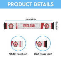 England Rugby National Heritage Personalized Soccer Scarf Tudor Rose Inspired Edition