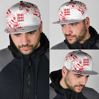 England Rugby Pride Snapback Cap Tudor Rose Flame Fire Style