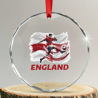 England Soccer Fan English Flag Crystal Glass Ornament