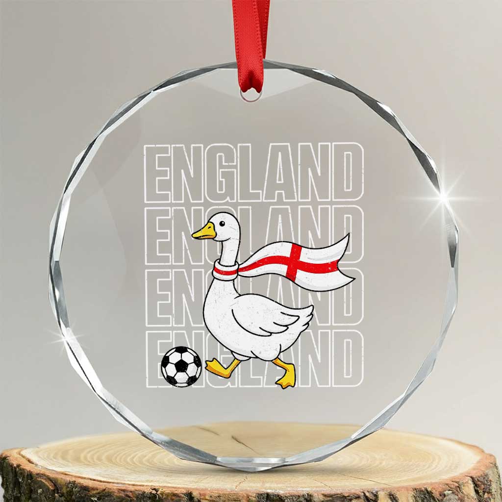 England Soccer Football Crystal Glass Ornament Silly Goose England Flag Fan Supporter