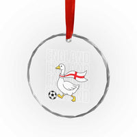 England Soccer Football Crystal Glass Ornament Silly Goose England Flag Fan Supporter
