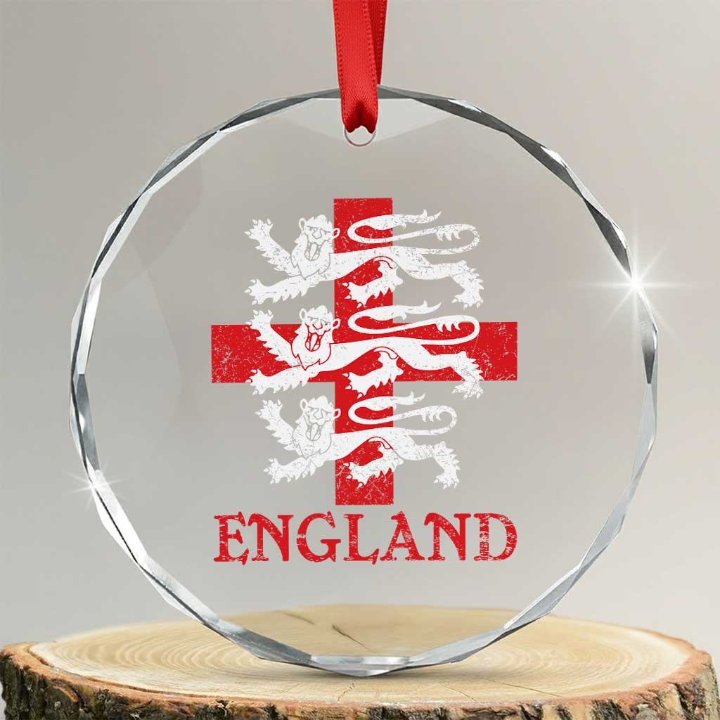 England Three Lions Symbol English Pride Souvenir Crystal Glass Ornament