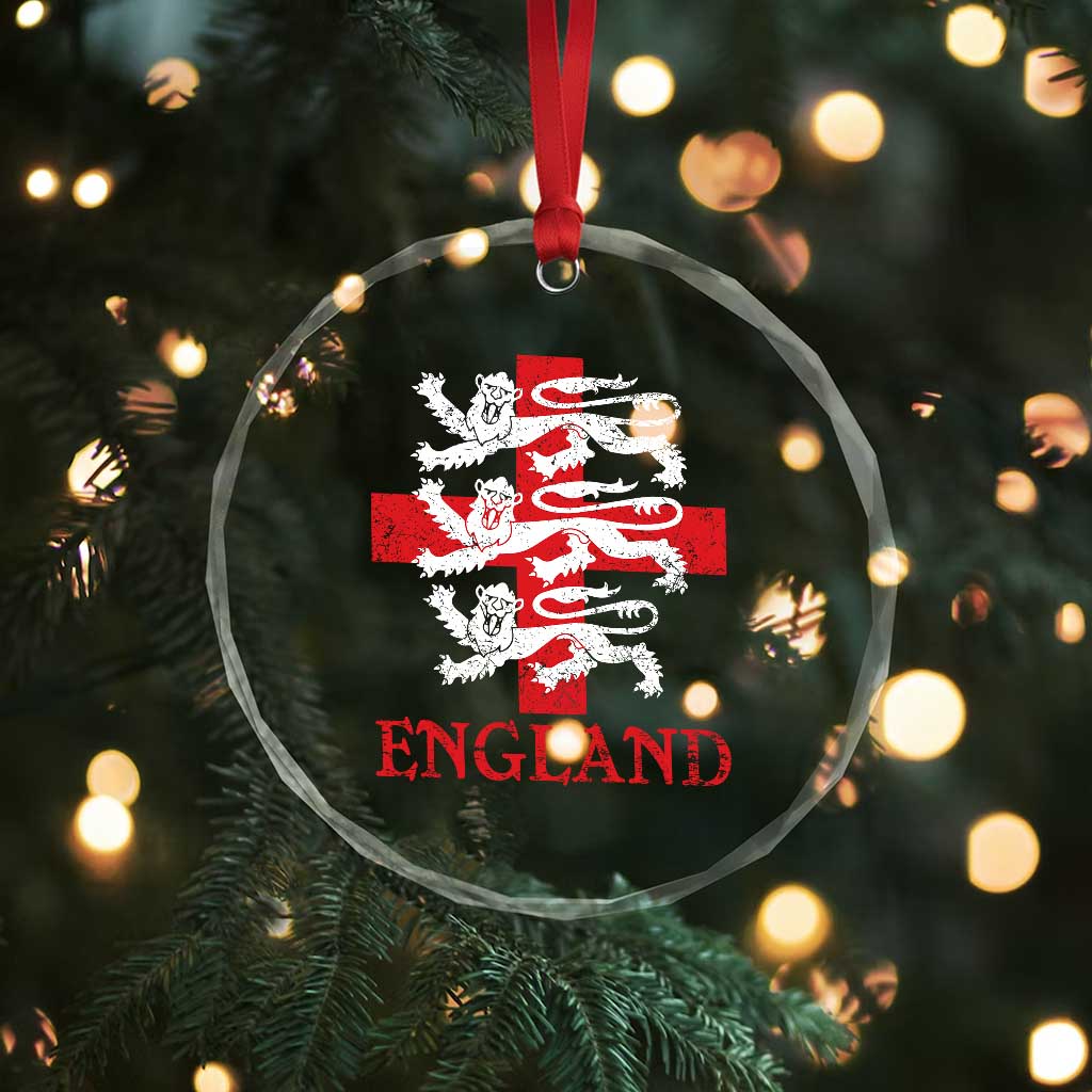 England Three Lions Symbol English Pride Souvenir Crystal Glass Ornament