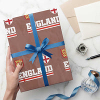 England Three Lions Symbol Red Cross Athletic Jersey Style Wrapping Paper Roll