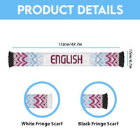 English European Football Soccer Scarf Sublimation Blue Maroon Stripes Effect