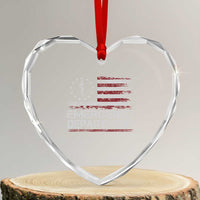 ER Nurse Emegency Department Heart Crystal Glass Ornament Vintage American Flag Healthcare Nursing