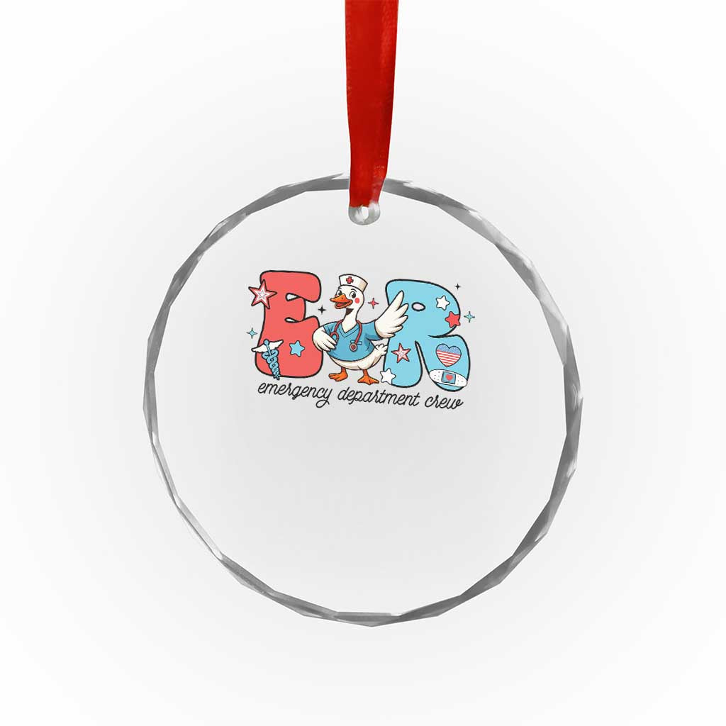 ER Nurse Silly Goose Crystal Glass Ornament Funny Emergency Department - Wonder Print Shop