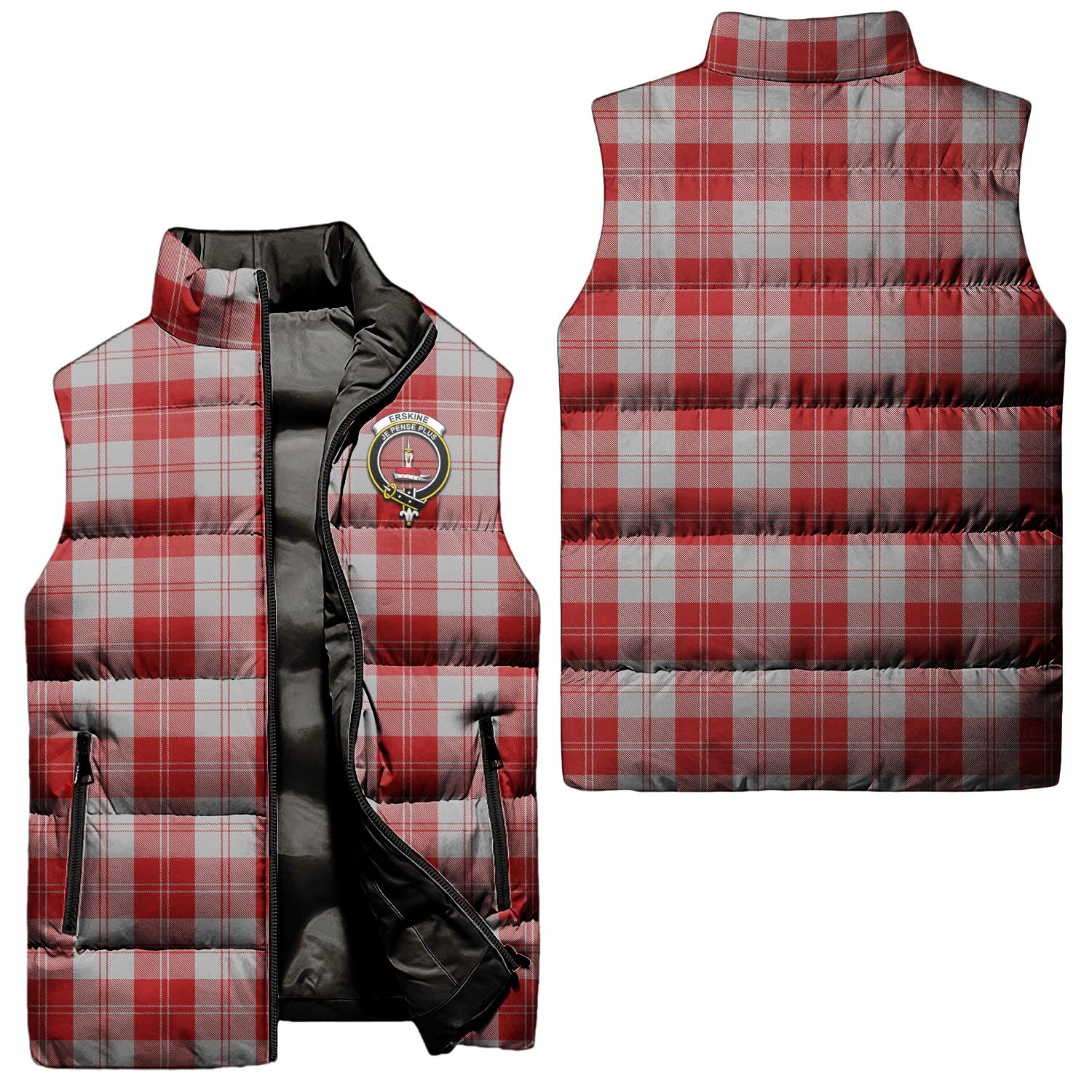 erskine-red-clan-puffer-vest-family-crest-plaid-sleeveless-down-jacket