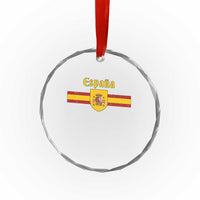 Espana Escudo Retro Spain Coat of Arms and Flag Español Crystal Glass Ornament