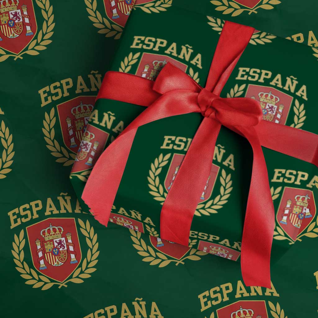 Espana Escudo Retro Spain Coat of Arms Español Wrapping Paper Roll