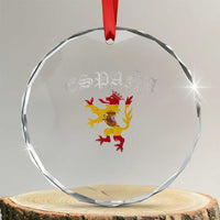 Espana Spain Lion Spanish Flag Spaniard Pride Crystal Glass Ornament