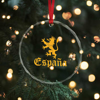 Espana Spain Lion Symbol Spanish Spaniard Pride Crystal Glass Ornament