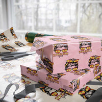 Espana Spain Messy Bun Girl Spanish Flag Wrapping Paper Roll