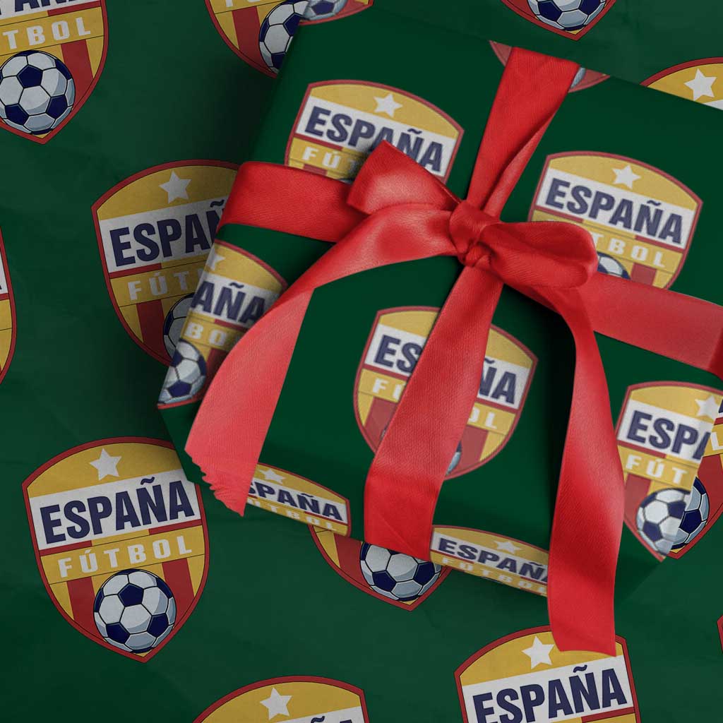 Espana Spain Soccer Football Fan Spanish Flag Wrapping Paper Roll