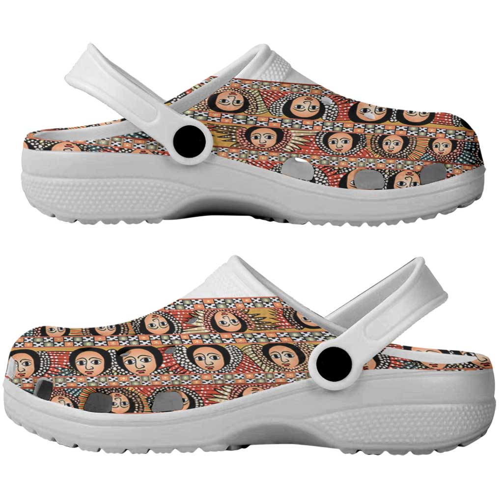 Ethiopia Angels Tilet Clogs Shoes Ethiopian Cross - Wonder Print Shop