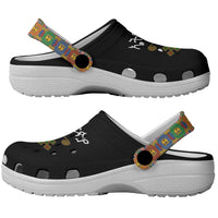 Ethiopia Saba Kemis Clogs Shoes Habesha Style Black Color - Wonder Print Shop
