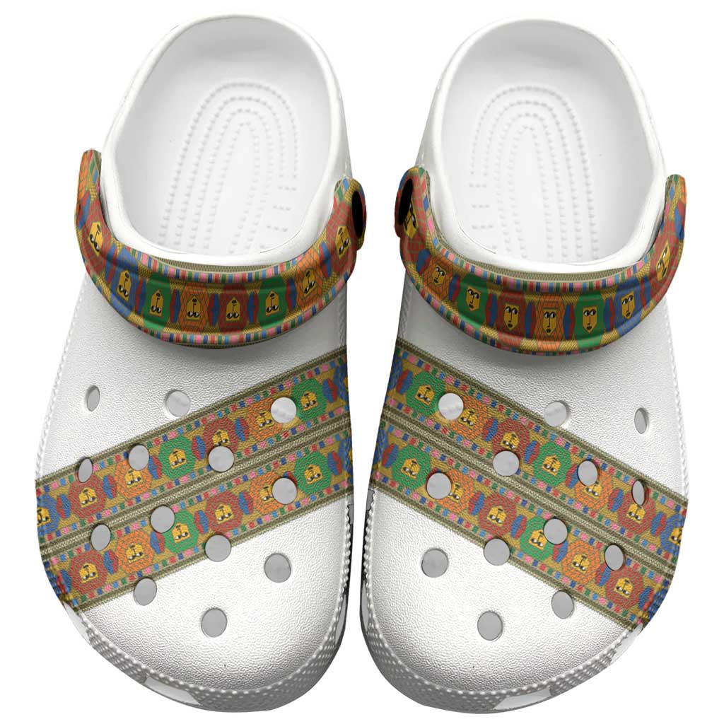 Ethiopia Saba Kemis Clogs Shoes Sash Style - Wonder Print Shop
