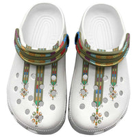 Ethiopian Traditional Habesha Costume Clogs Shoes Cross With Tilet Pattern - Wonder Print Shop
