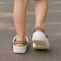 Ethiopian Traditional Habesha Costume Clogs Shoes Cross With Tilet Pattern - Wonder Print Shop